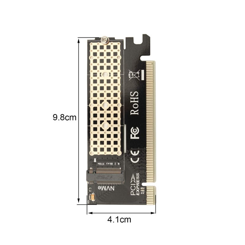 Futheda M-Key PCIe Adapter M.2 NVME SSD to PCI Express Adapter Card for PC/2U Hight Server, PCIE GEN3 Full Speed Support PCIe X4 X8 X16 Slot, Support M.2 SSD 2230 2242 2260 2280 - Image 4